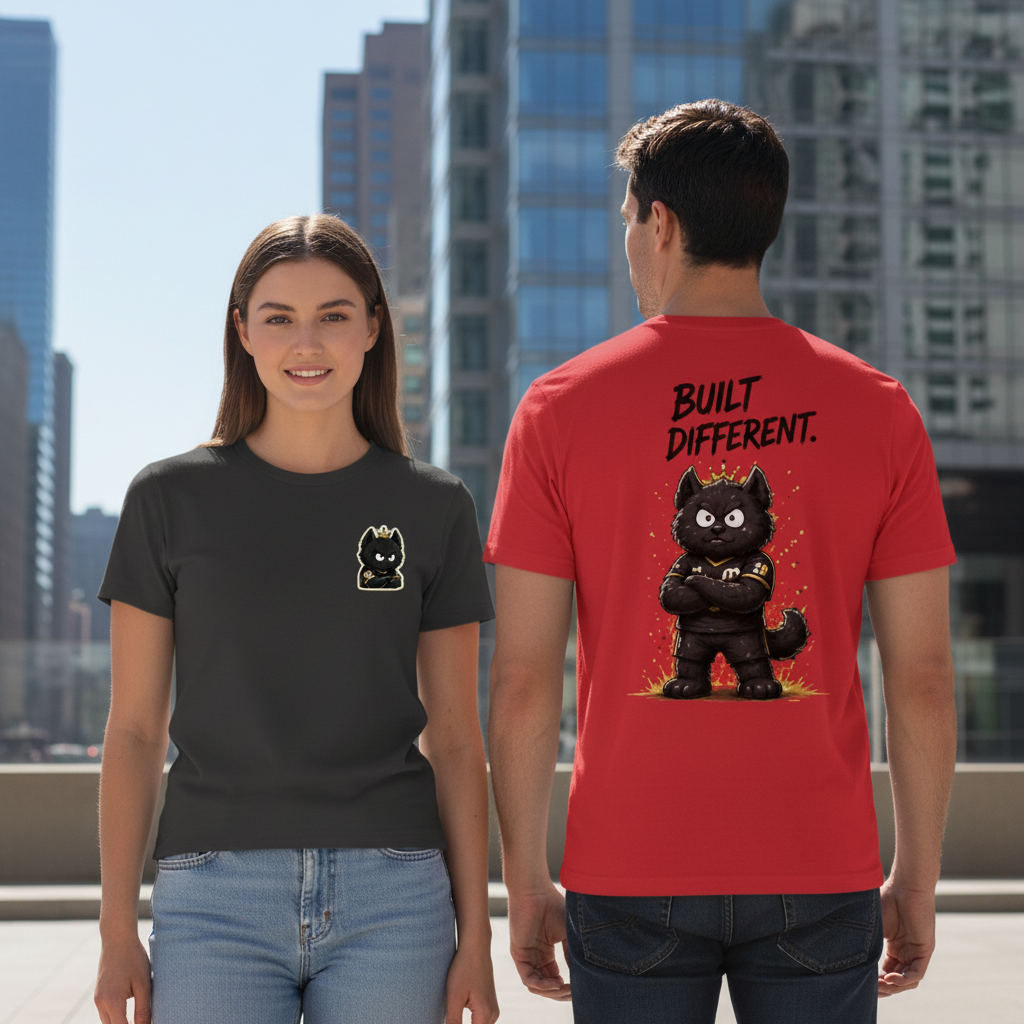 Built Different King Cat Soccer Graphic Tee