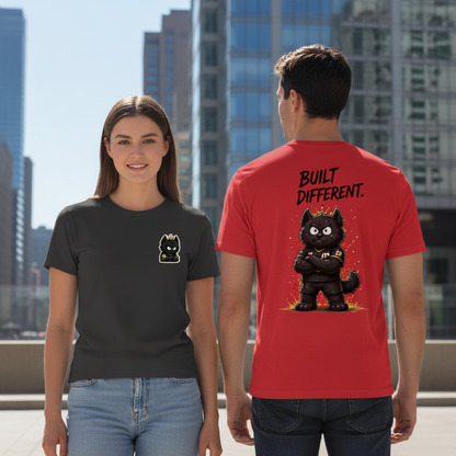 Built Different King Cat Soccer Graphic Tee
