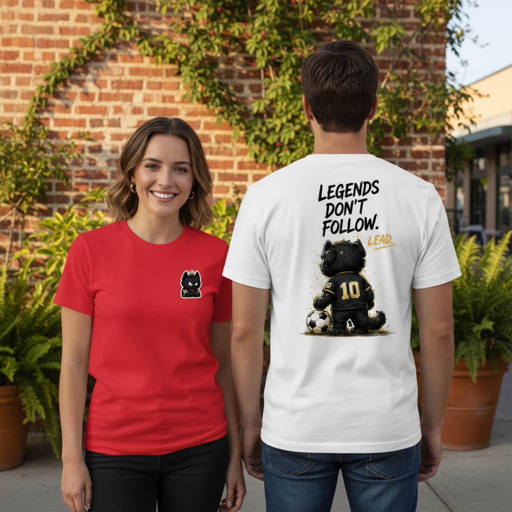Legends Don't Follow King Cat Soccer Graphic Tee