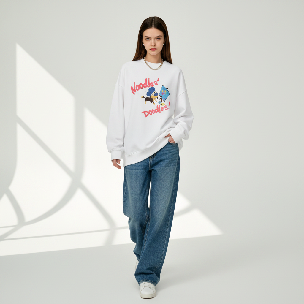 Noodles Doodles Dachshund Artist Crewneck C1134