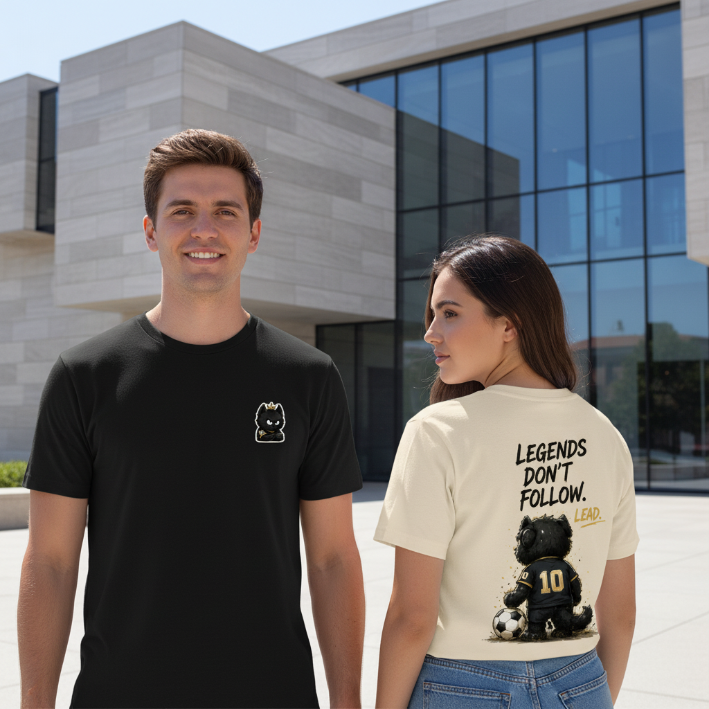 Legends Don't Follow King Cat Soccer Graphic Tee