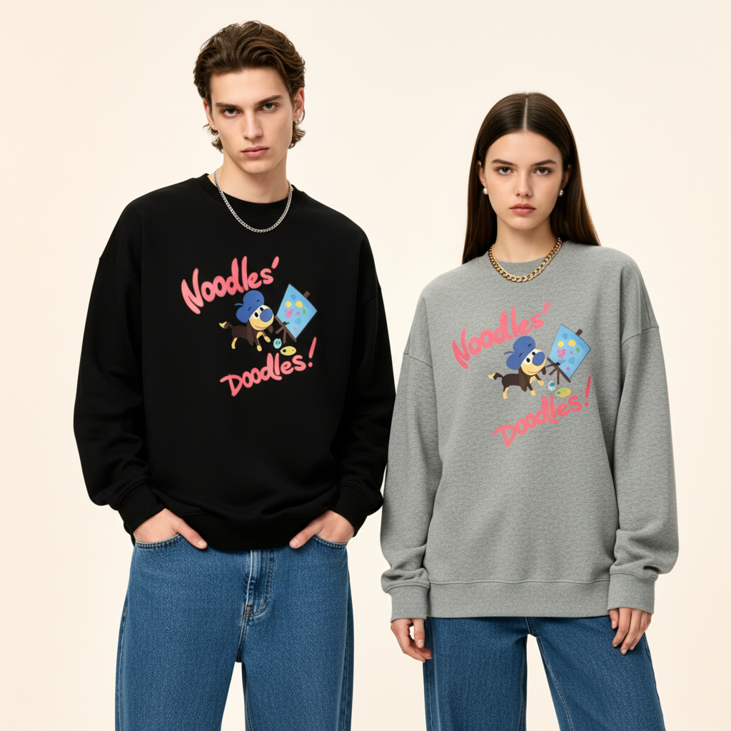 Noodles Doodles Dachshund Artist Crewneck C1134