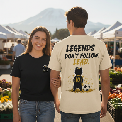 Legends Don't Follow King Cat Soccer Graphic Tee