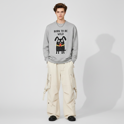 Born To Be Wild Punk Dog Crewneck C1136