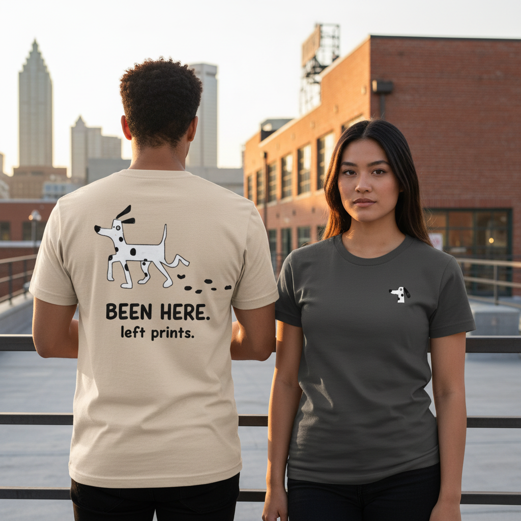 Been Here. Left Prints. Tee