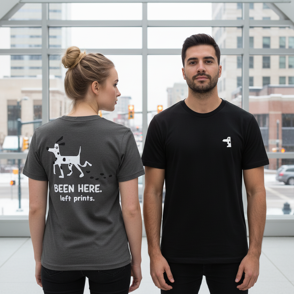 Been Here. Left Prints. Tee