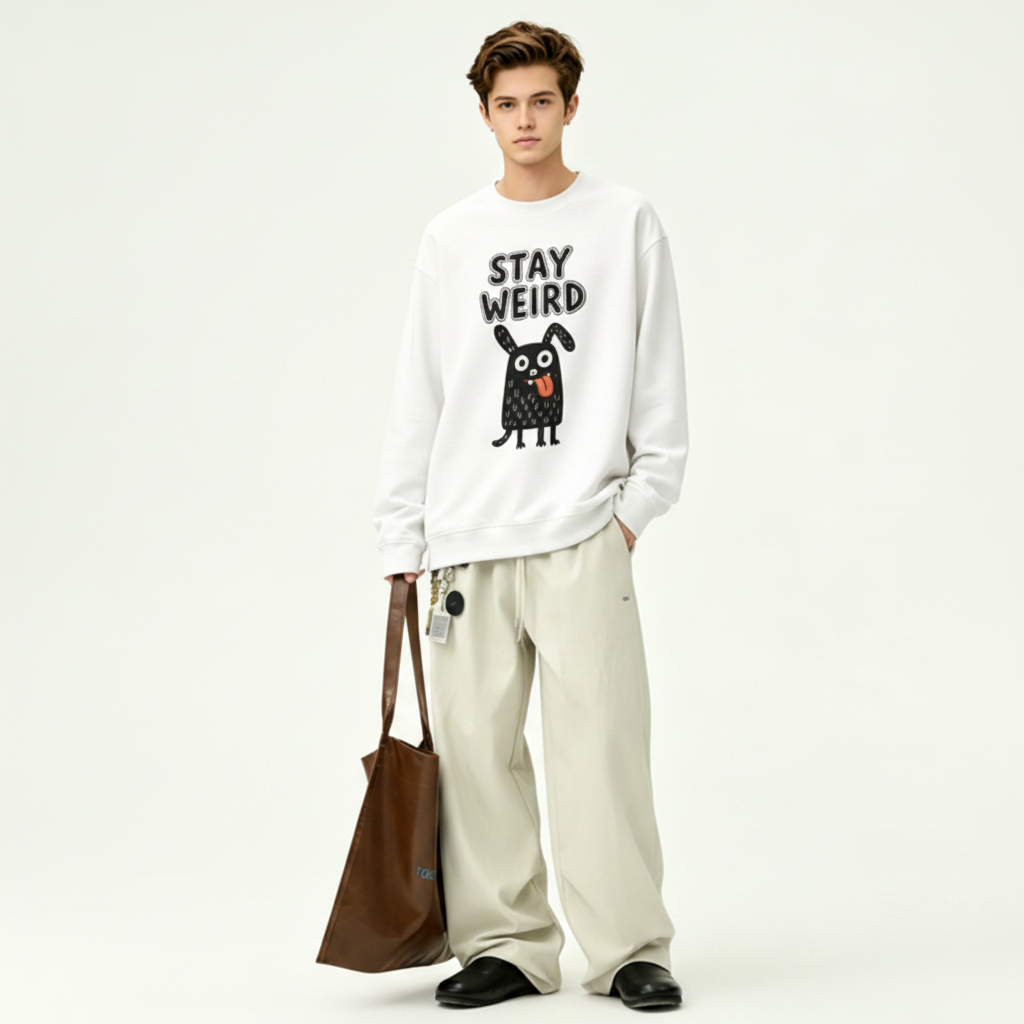 Stay Weird Monster Dog Crewneck C1137