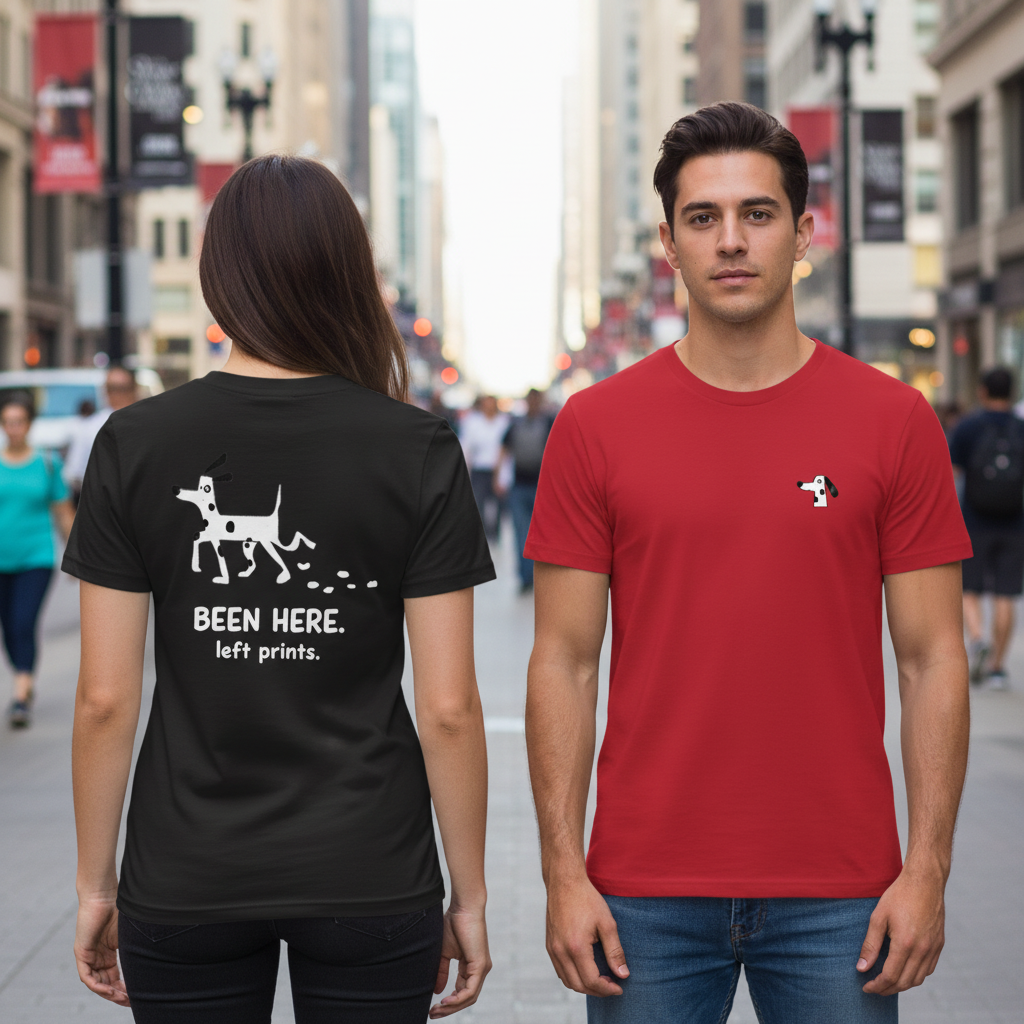 Been Here. Left Prints. Tee