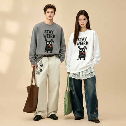 Stay Weird Monster Dog Crewneck C1137