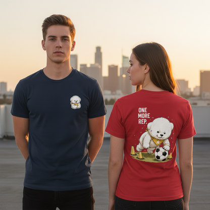One More Rep Fluffy Dog Soccer Graphic Tee