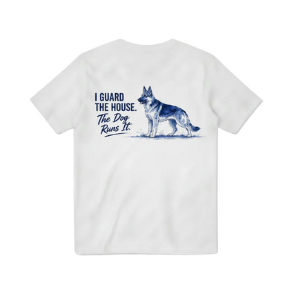The Dog Runs It Funny German Shepherd Graphic Tee