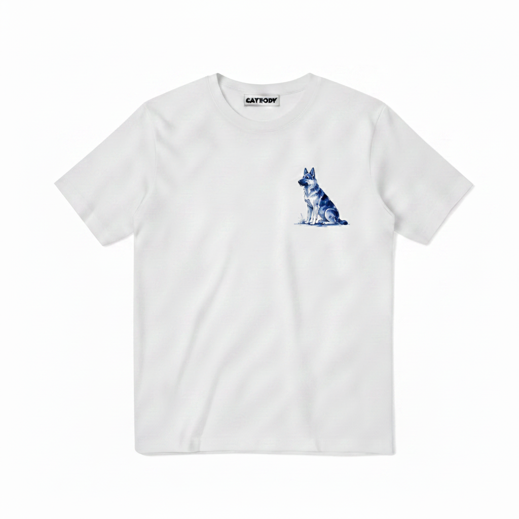 The Dog Runs It Funny German Shepherd Graphic Tee