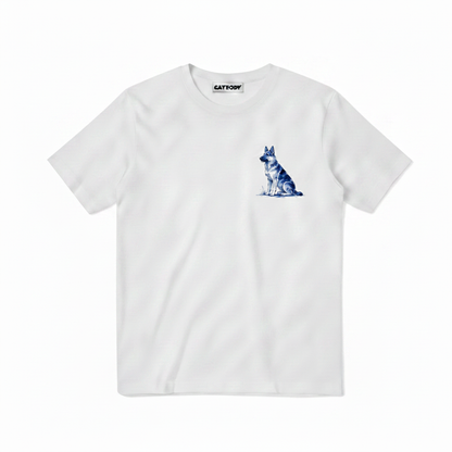 The Dog Runs It Funny German Shepherd Graphic Tee