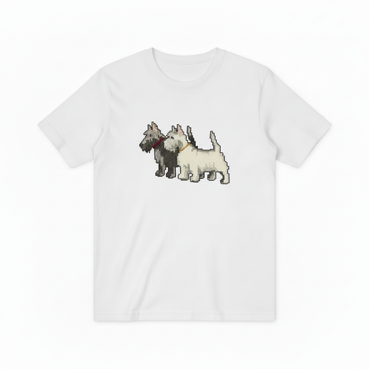 Scottish Terrier Pair Graphic Sweater Vintage Dog Lover Gift T7073