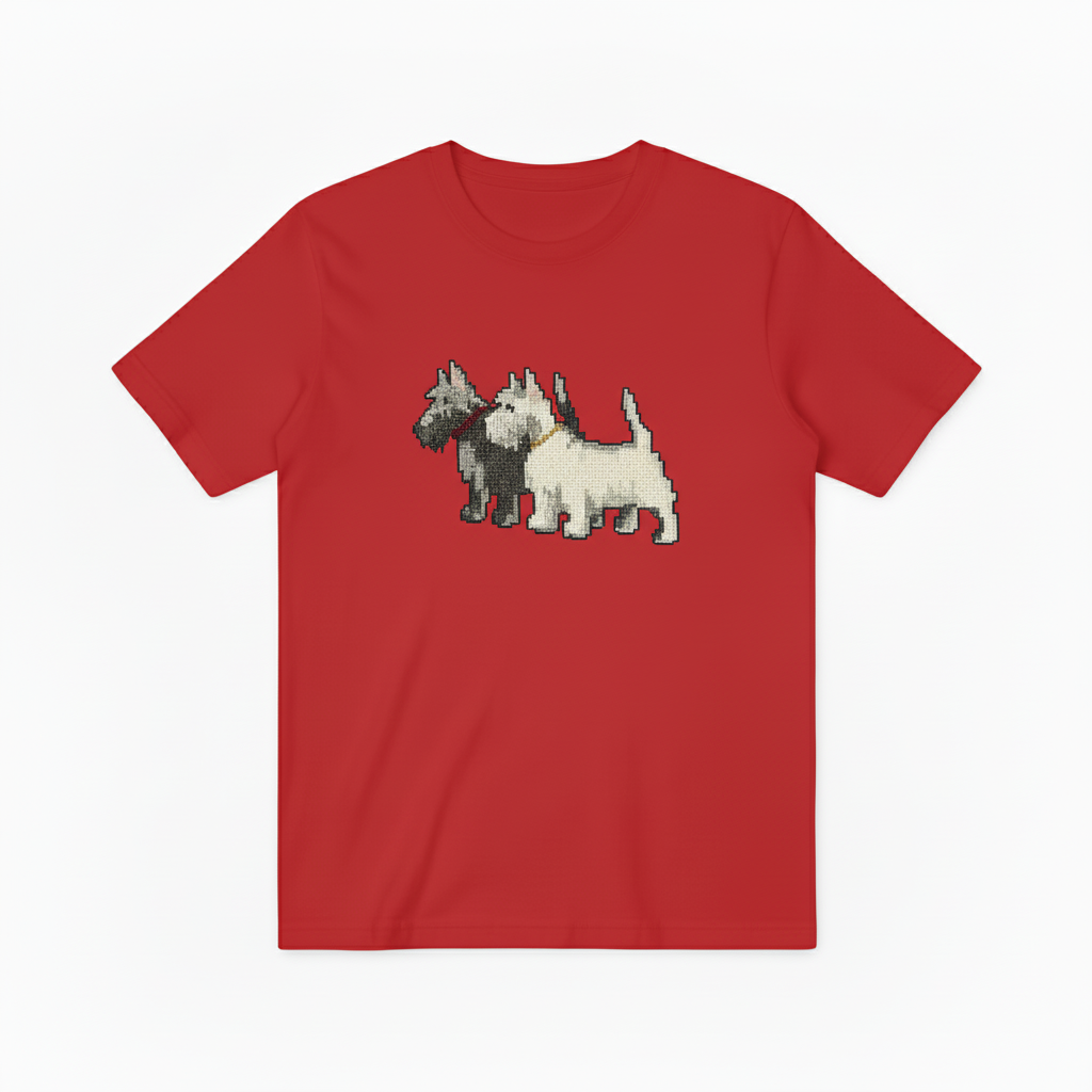 Scottish Terrier Pair Graphic Sweater Vintage Dog Lover Gift T7073