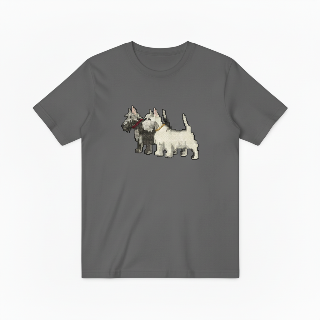 Scottish Terrier Pair Graphic Sweater Vintage Dog Lover Gift T7073