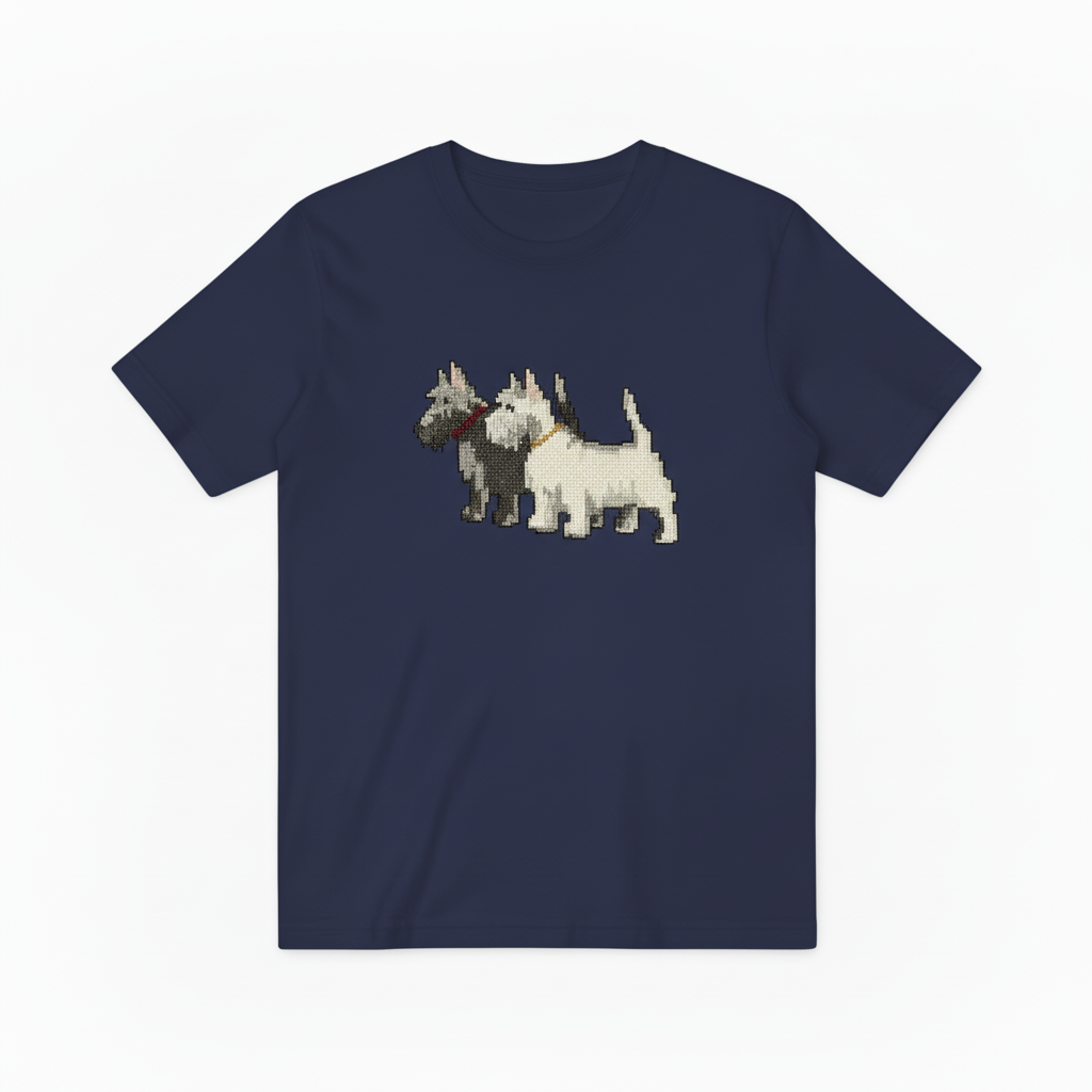 Scottish Terrier Pair Graphic Sweater Vintage Dog Lover Gift T7073