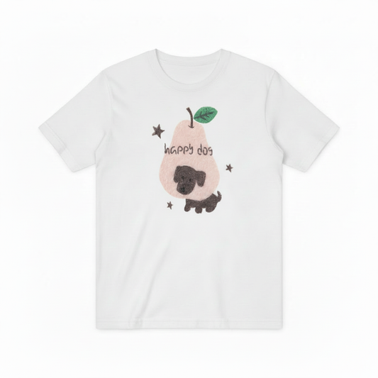 Happy Dog Pear Graphic Sweater Cute Dog Lover Gift T7074