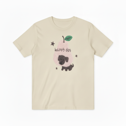 Happy Dog Pear Graphic Sweater Cute Dog Lover Gift T7074