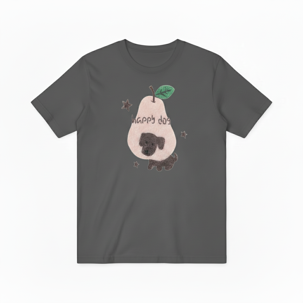 Happy Dog Pear Graphic Sweater Cute Dog Lover Gift T7074
