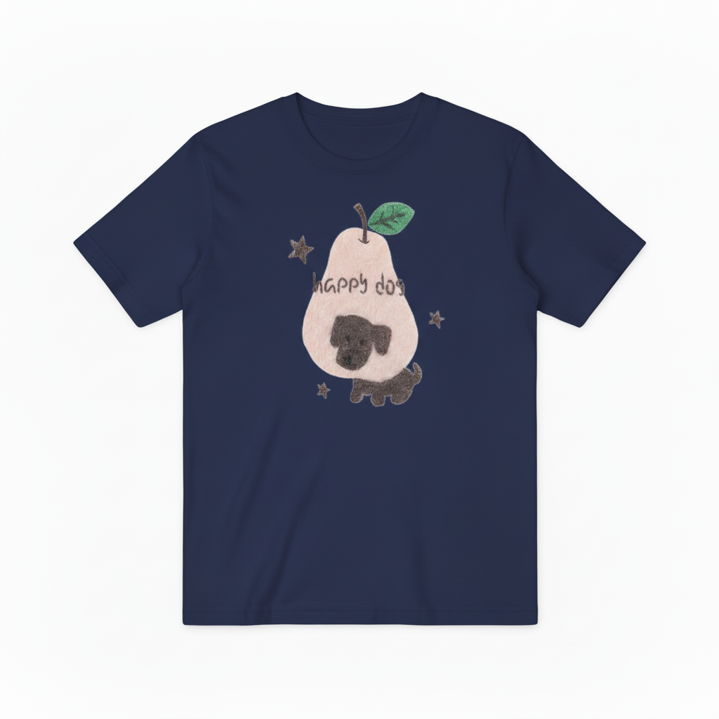 Happy Dog Pear Graphic Sweater Cute Dog Lover Gift T7074