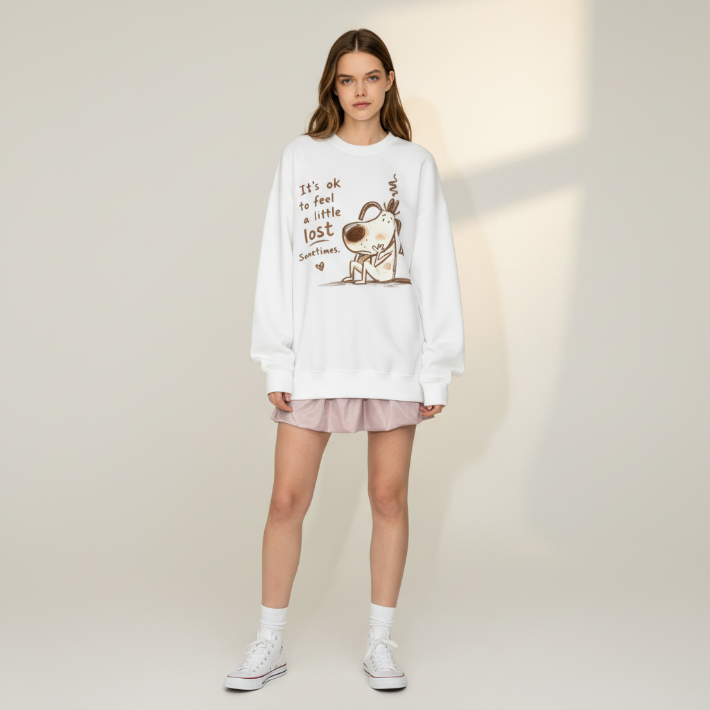 It's Ok To Feel Lost Dog Crewneck C1140