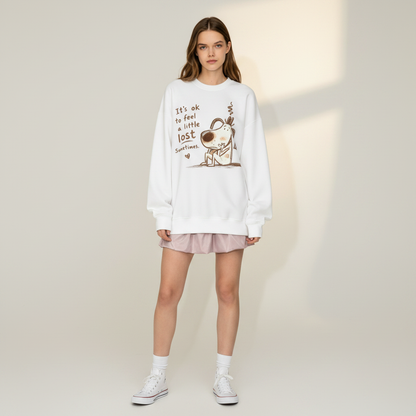 It's Ok To Feel Lost Dog Crewneck C1140