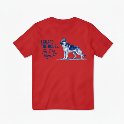 The Dog Runs It Funny German Shepherd Graphic Tee