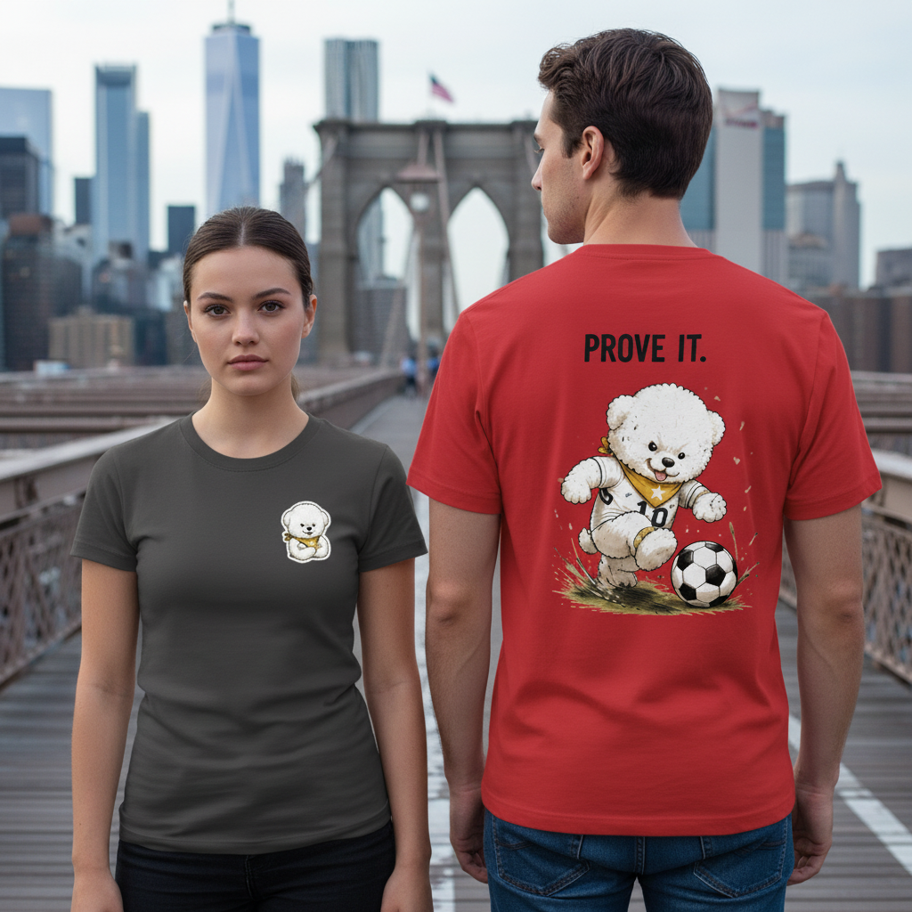 Prove It Fluffy Dog Soccer Graphic Tee