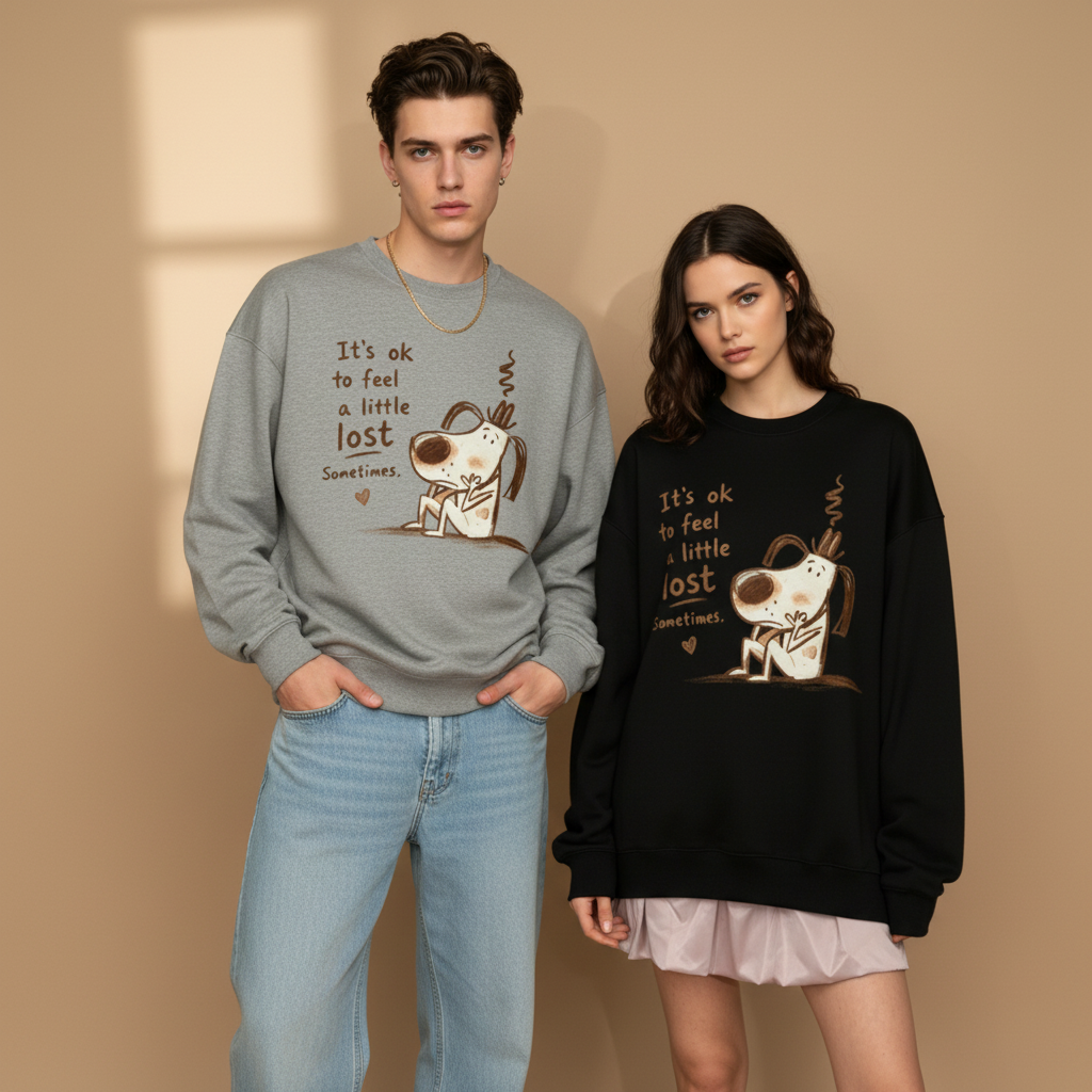 It's Ok To Feel Lost Dog Crewneck C1140