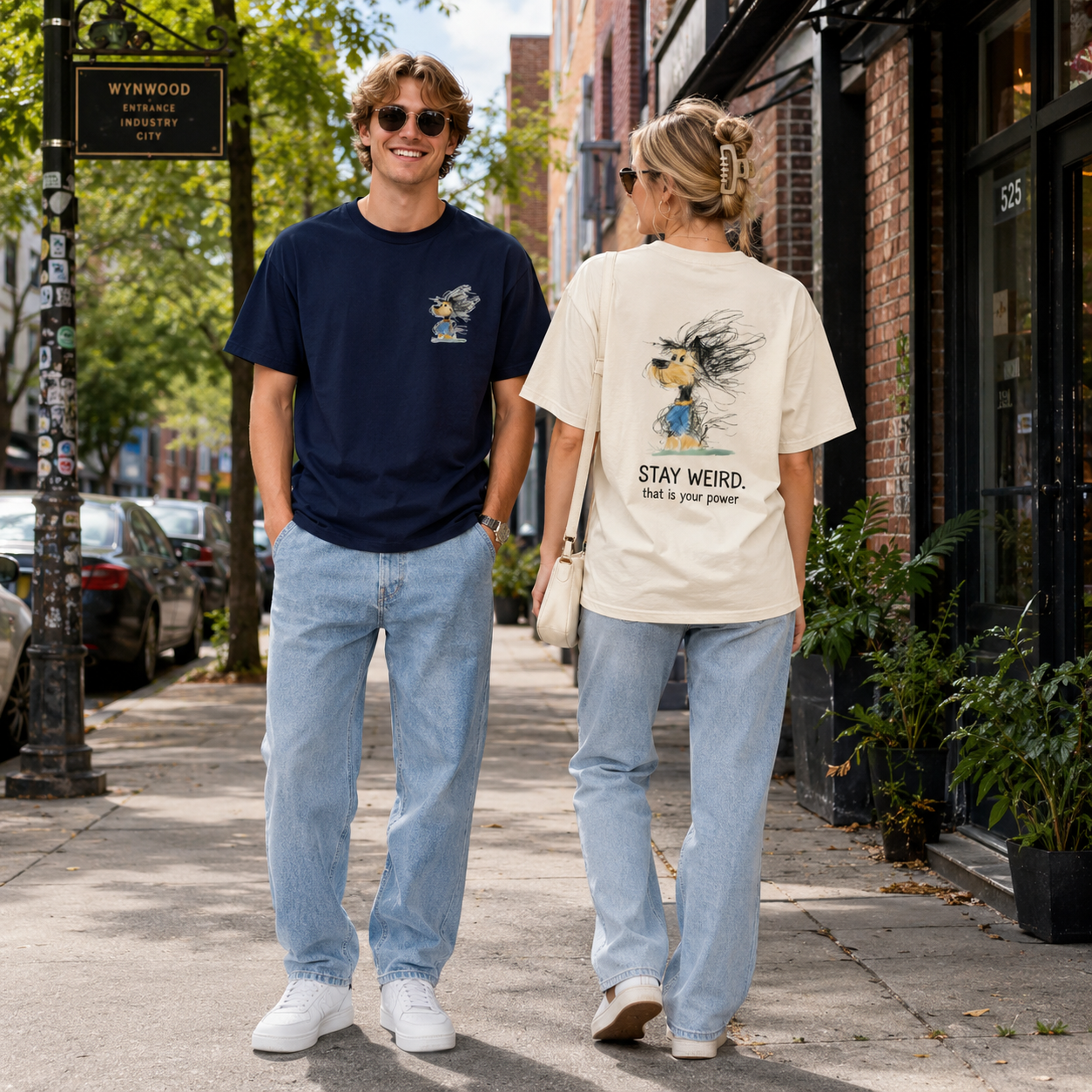 Stay Weird Windswept Dog Tee