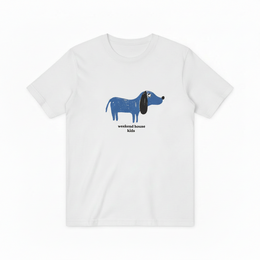 Blue Dachshund Graphic Tee Scandinavian Art Dog Lover Gift T7077