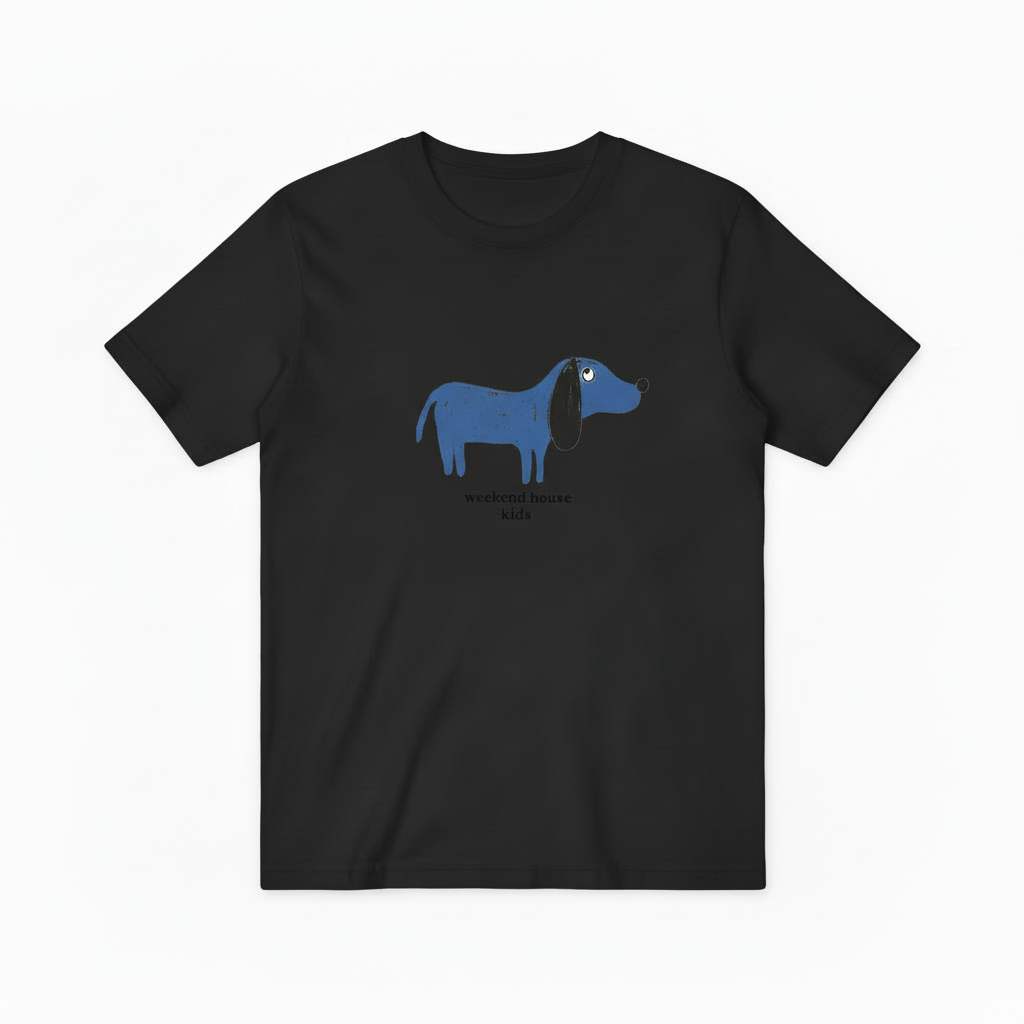 Blue Dachshund Graphic Tee Scandinavian Art Dog Lover Gift T7077