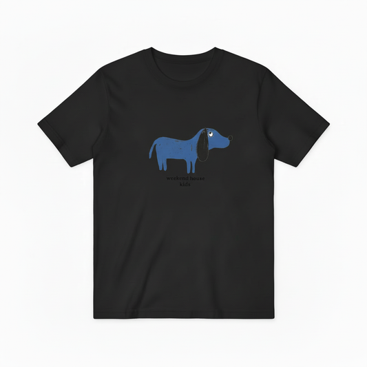 Blue Dachshund Graphic Tee Scandinavian Art Dog Lover Gift T7077
