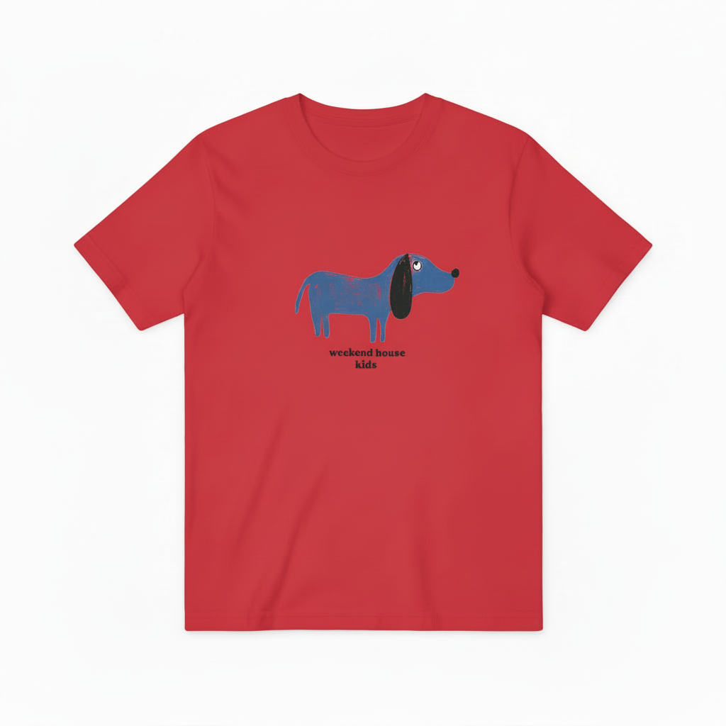 Blue Dachshund Graphic Tee Scandinavian Art Dog Lover Gift T7077