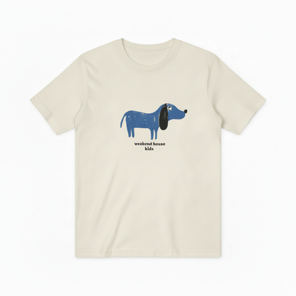 Blue Dachshund Graphic Tee Scandinavian Art Dog Lover Gift T7077