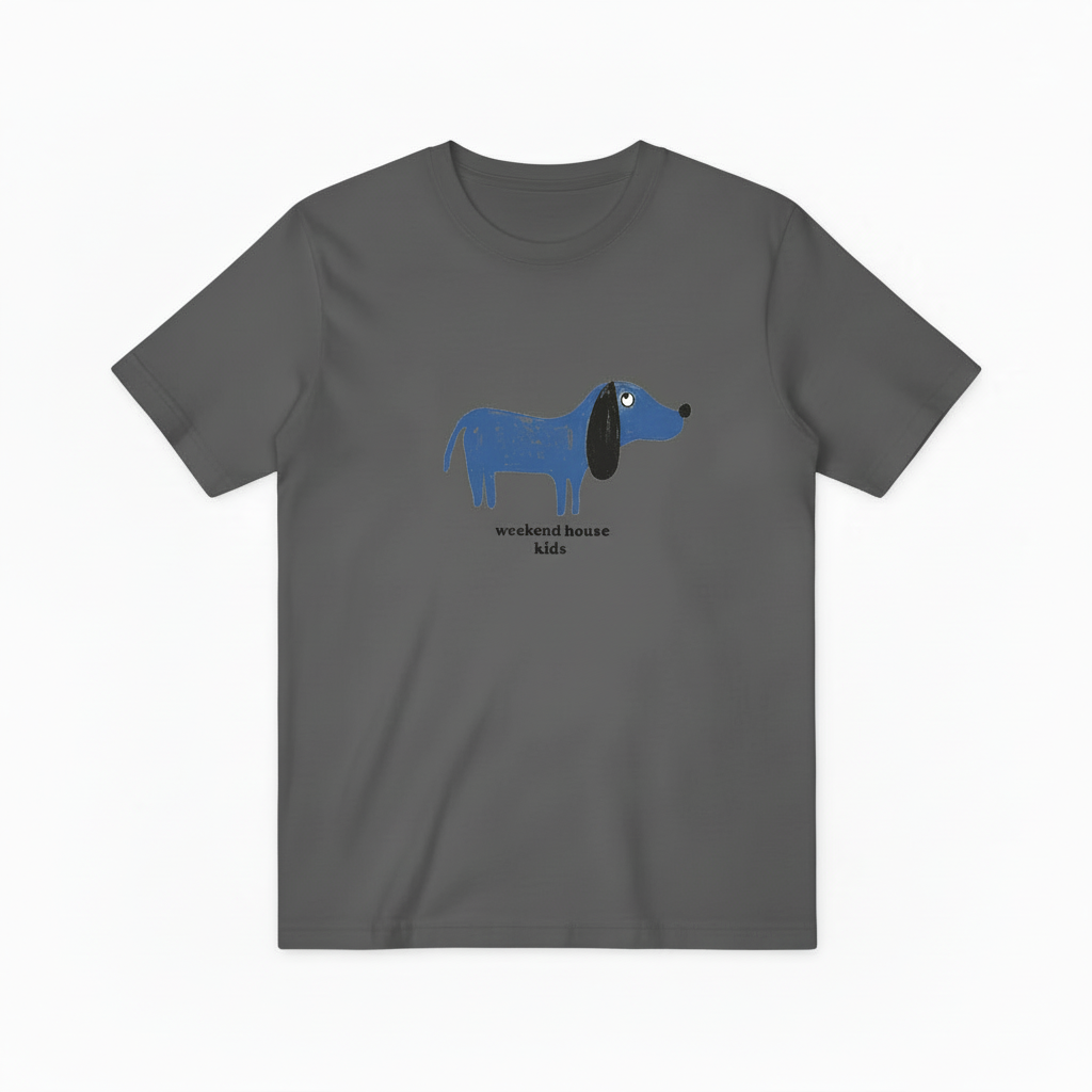 Blue Dachshund Graphic Tee Scandinavian Art Dog Lover Gift T7077