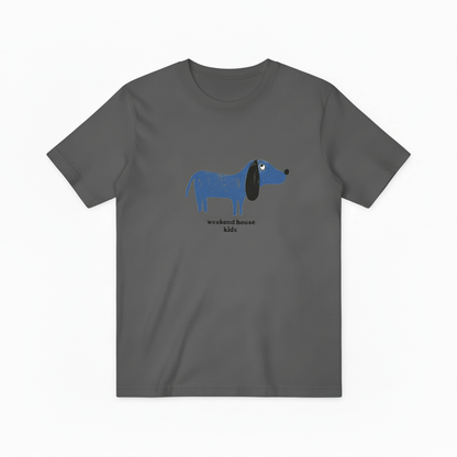 Blue Dachshund Graphic Tee Scandinavian Art Dog Lover Gift T7077