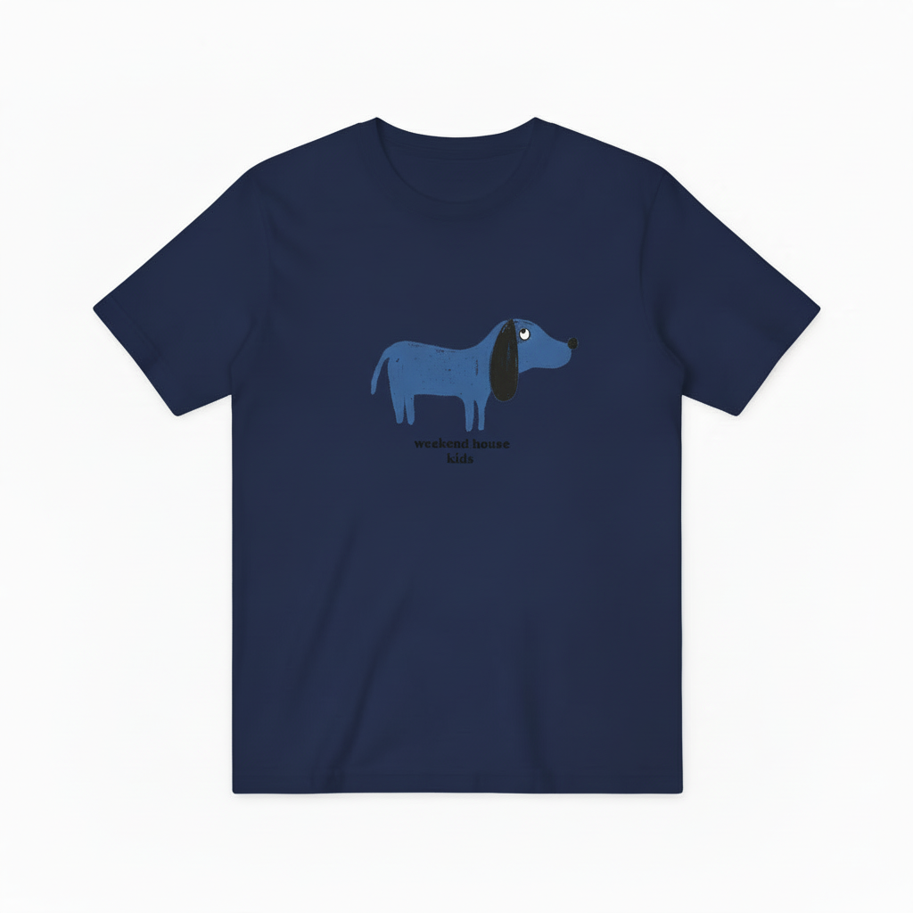Blue Dachshund Graphic Tee Scandinavian Art Dog Lover Gift T7077