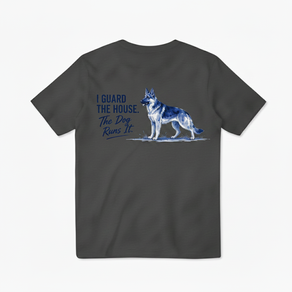 The Dog Runs It Funny German Shepherd Graphic Tee