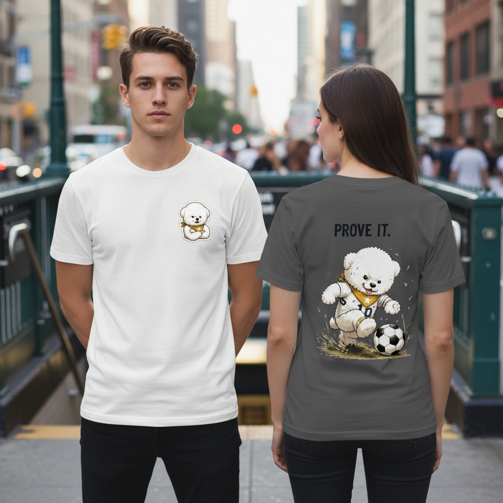 Prove It Fluffy Dog Soccer Graphic Tee