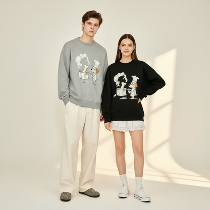 Chef Dog Bone Soup Cartoon Crewneck C1141