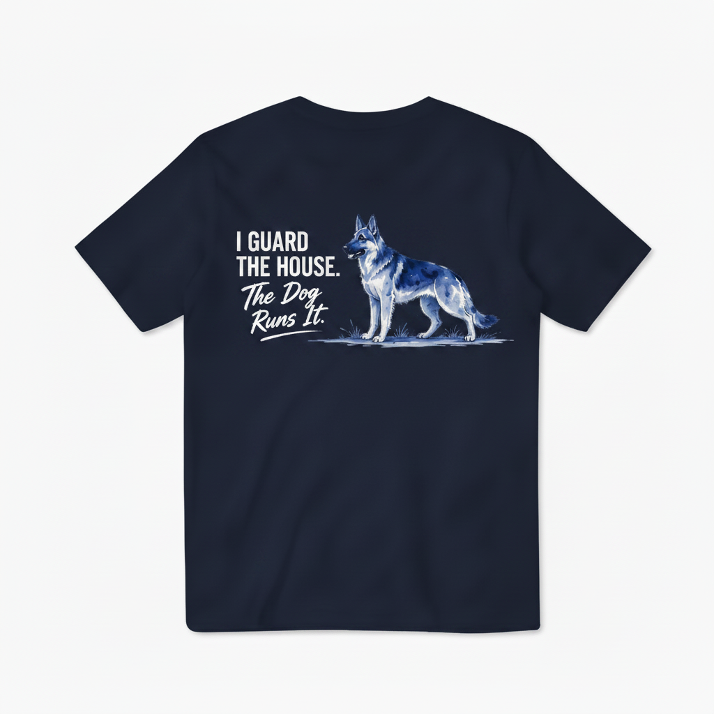 The Dog Runs It Funny German Shepherd Graphic Tee