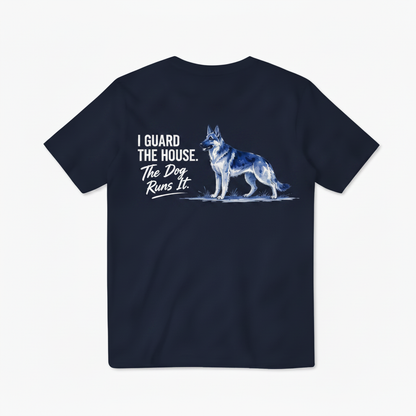 The Dog Runs It Funny German Shepherd Graphic Tee