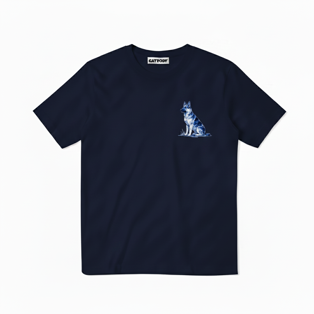 The Dog Runs It Funny German Shepherd Graphic Tee