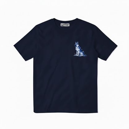 The Dog Runs It Funny German Shepherd Graphic Tee