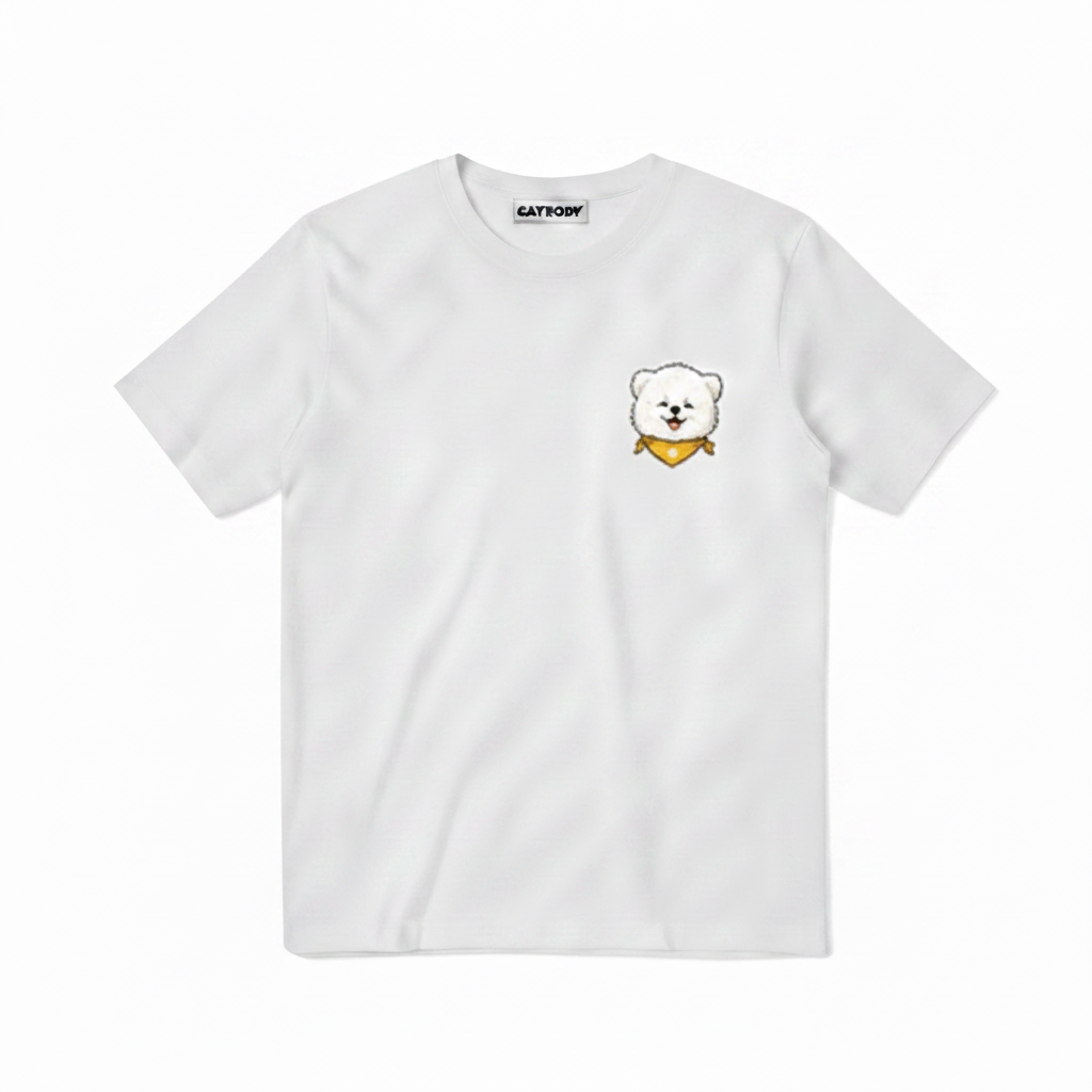 Game Day Fluffy Dog Soccer Fan Graphic Tee