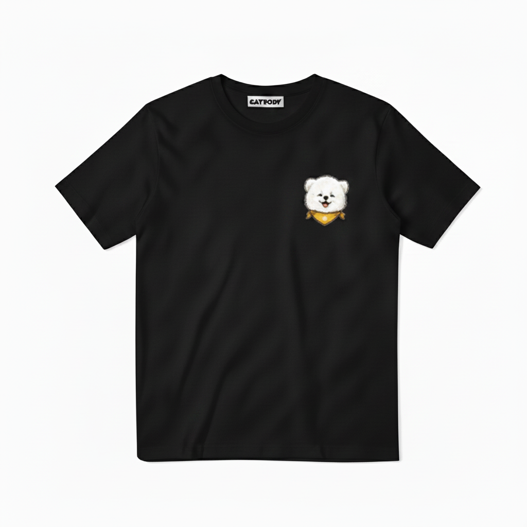 Game Day Fluffy Dog Soccer Fan Graphic Tee