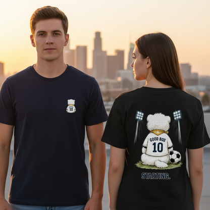 Starting Good Boii Fluffy Dog Soccer Graphic Tee