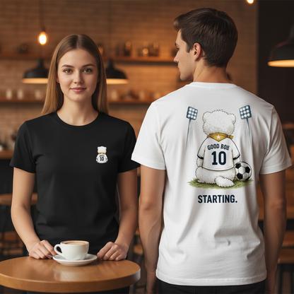 Starting Good Boii Fluffy Dog Soccer Graphic Tee